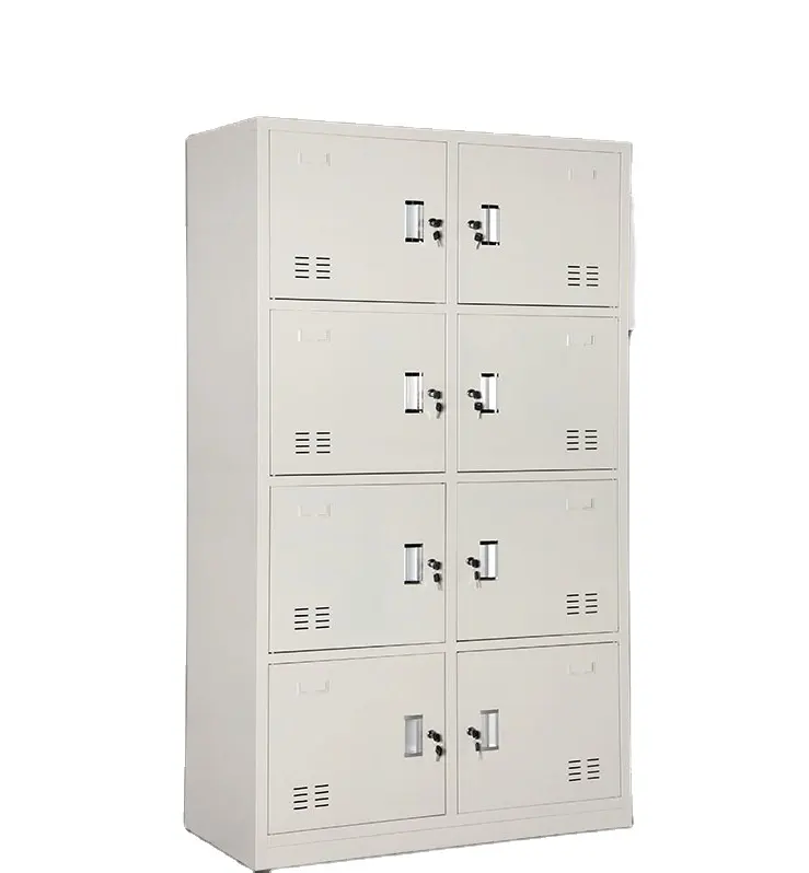 Cheap changing room 8 door stainless steel storage lockers / luggage parcel metal locker