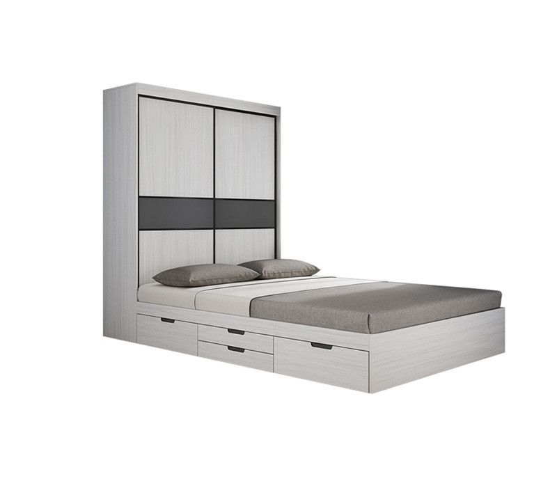 Bay window tatami storage and storage integrated bed