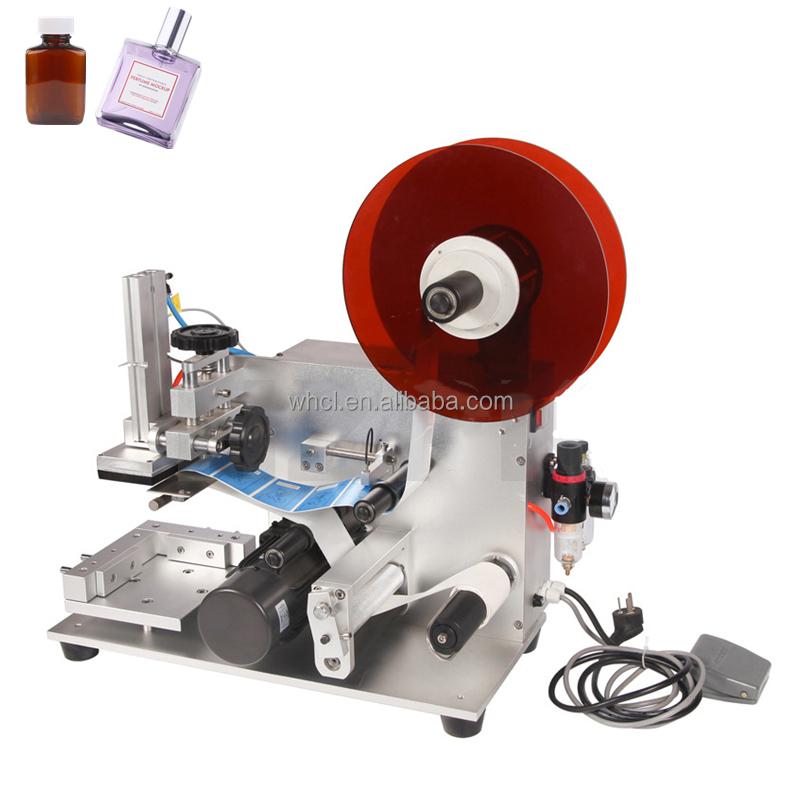 Semi-automatic Square Bottle Flat Surface Sticker Labeling Machine