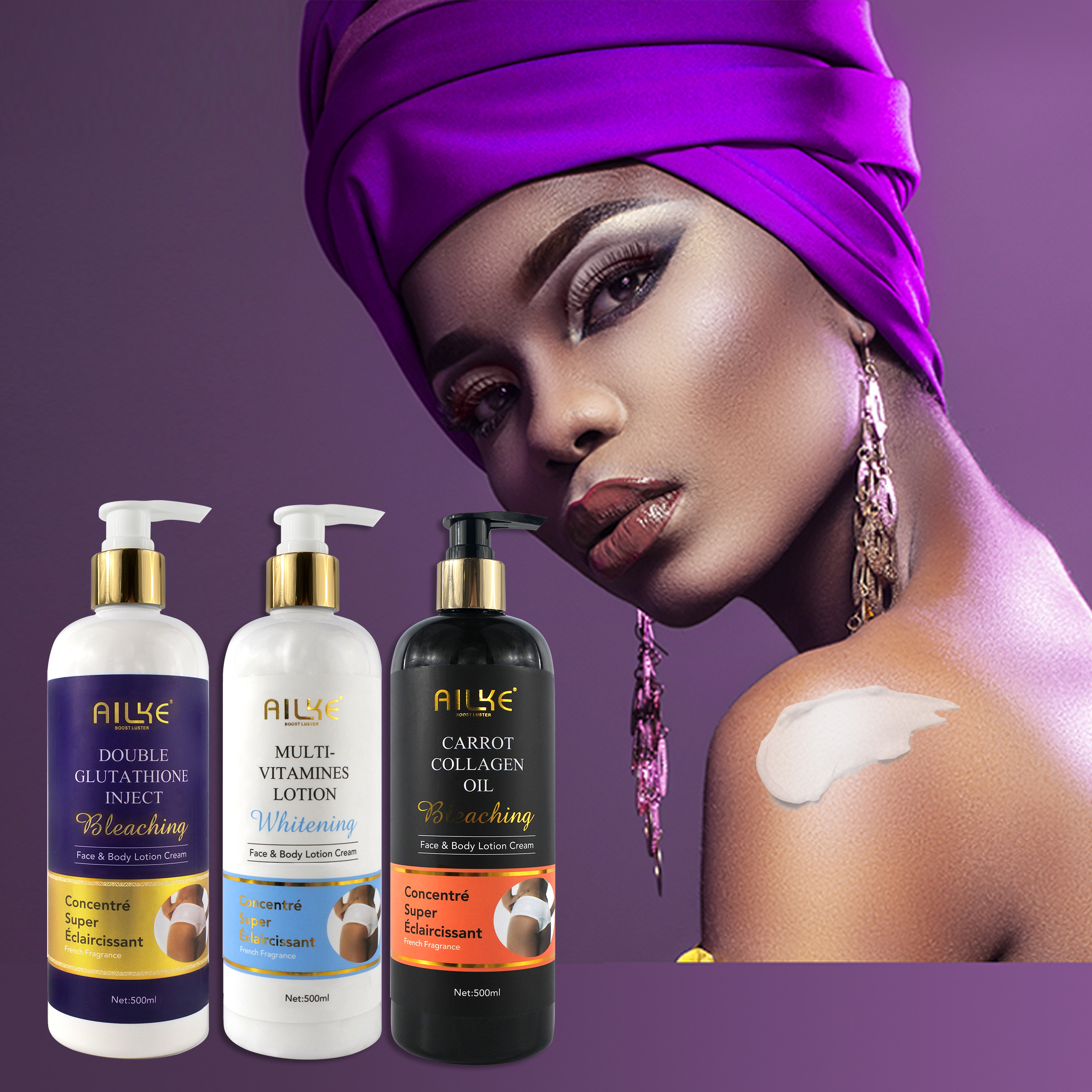 Factory Large Bulk Wholesale French Fragrance Moisturizing Black Skin Bleaching Face and Body Lotion