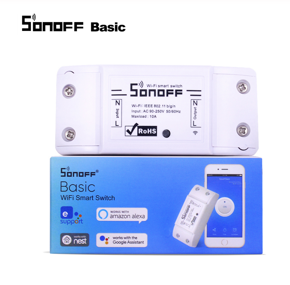 Умный беспроводной пульт ДУ Itead Sonoff Basic, модуль контроллера освещения Domotica «сделай сам», работает с Alexa Google Home eWeLink