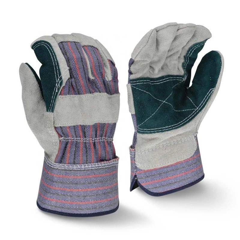 Cow Split Leather Double Palm Working Gloves A Grade 10''