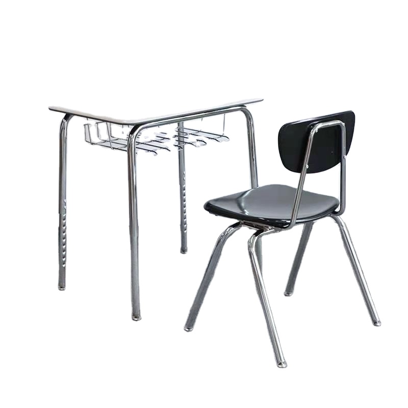 Modern Student Desk Chair for School Furniture Single Desk Simple Top Style Sets Surface Packing Type