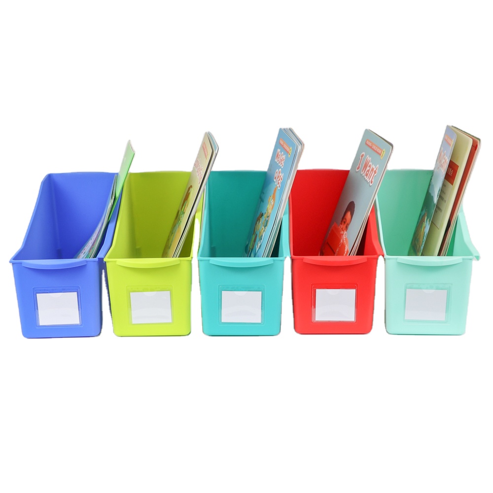 New Product Classroom Storage Paper Rack Desktop Document Plastic Desk Magazine Box Book Bin Book Organizer