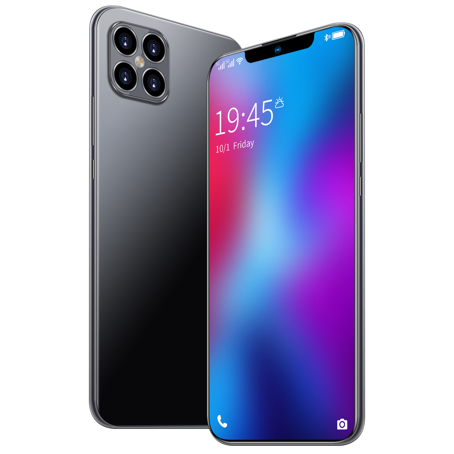 Смартфон i12 Pro +, 6,1 дюйма, Android, 8 + 256 ГБ, 10 ядер, 5G, 4 камеры, распознавание лица, две SIM-карты