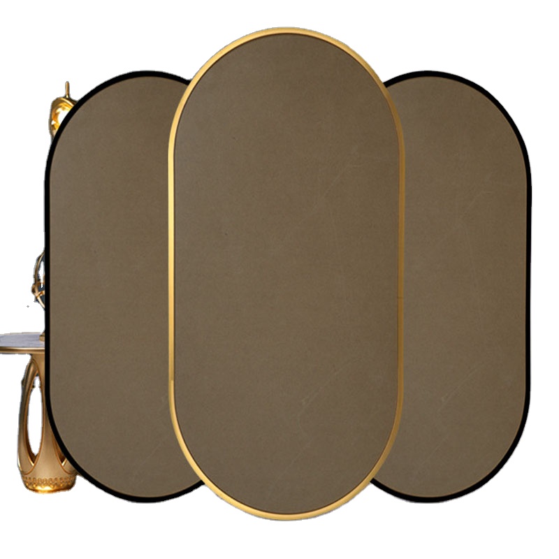 Mirror Frame Metal OEM Luxury Elegant Modern Round Mirror Frames Brushed Gold Black Silver Aluminium Mirror Frame