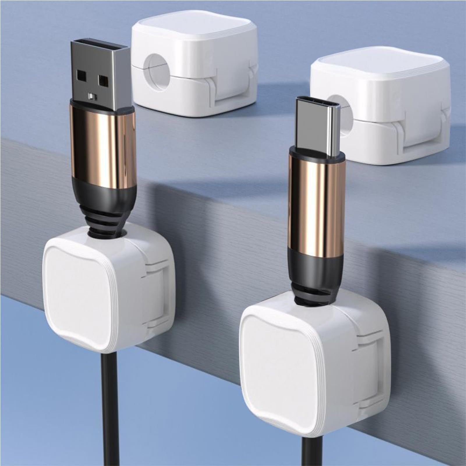 Multi-Purpose Cable Clips Magnetic Holder, Easy to Securefor Saving Space, Cord Holder for Network Cable, Charger, Headphones
