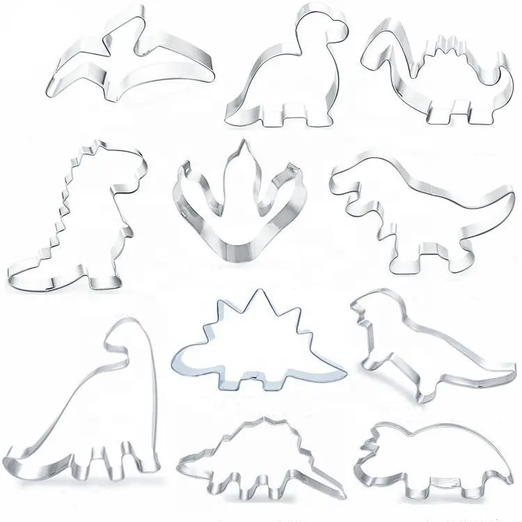 Cookie Cutter Molds Different Dinosaur Shape Stainless Steel Cookie Cutters Animal Shape Cutter Mould For Kid Baking
