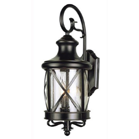 Wholesale LED 3X40W classical outdoor wall lighting aluminum material body clear seeded glass