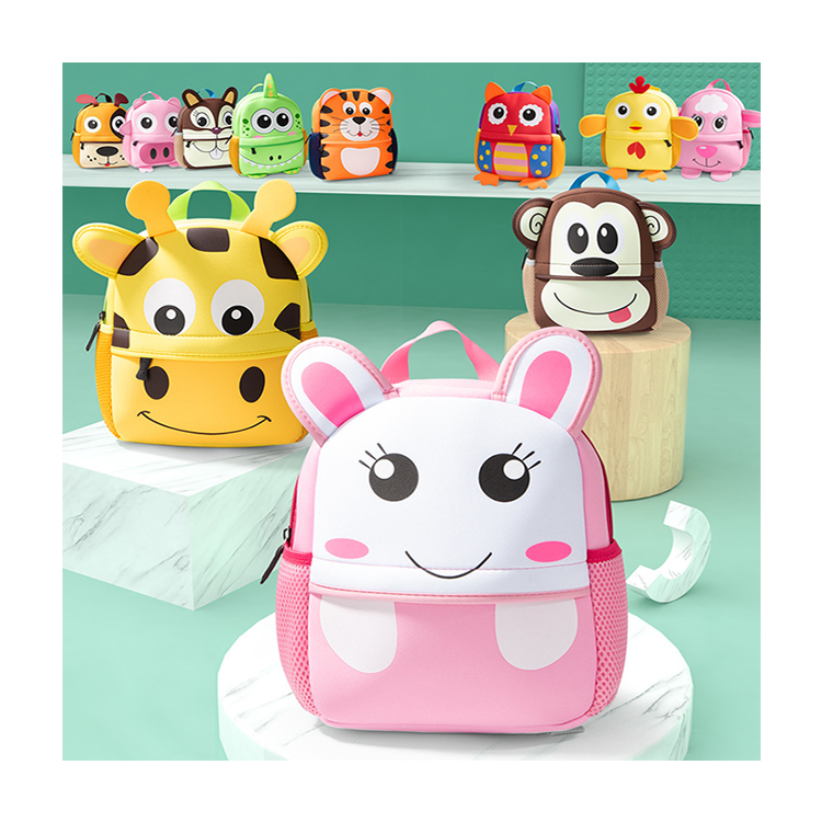 3D Cartoon Plush Children Backpacks Kindergarten for Baby Boys and Girls Cute Animal Kids Backpack School Bags