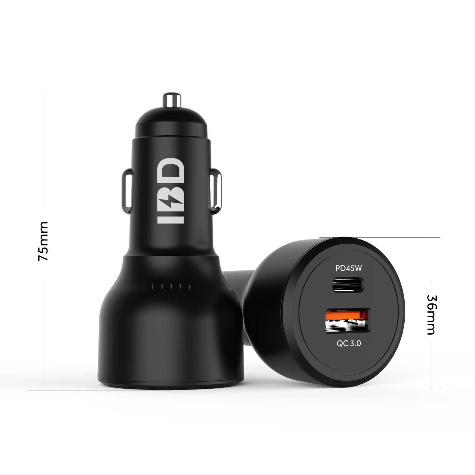 Electric pd 45w qc3.0 two ports car charger dual port for sale