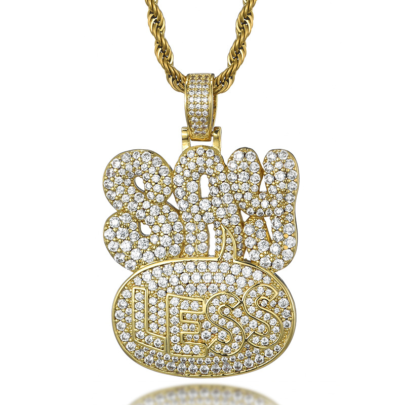 Hiphop Pendant Irregular Jewelry Necklace Custom Letter Name Pendants Jewelry Twist Chain Necklace Pendants