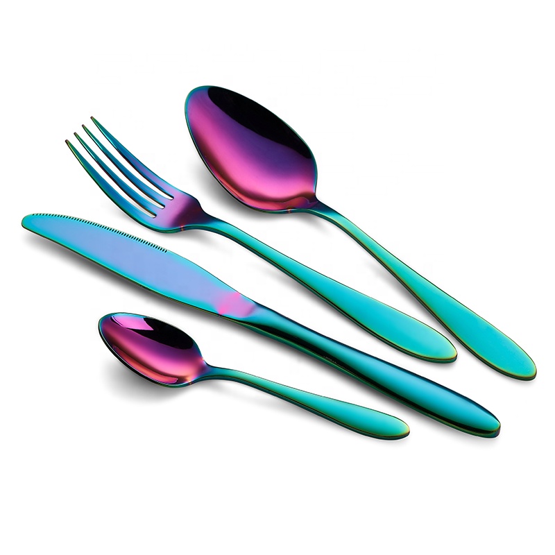 China supplier 18/0 luxury custom stainless steel cutlery set wholesale