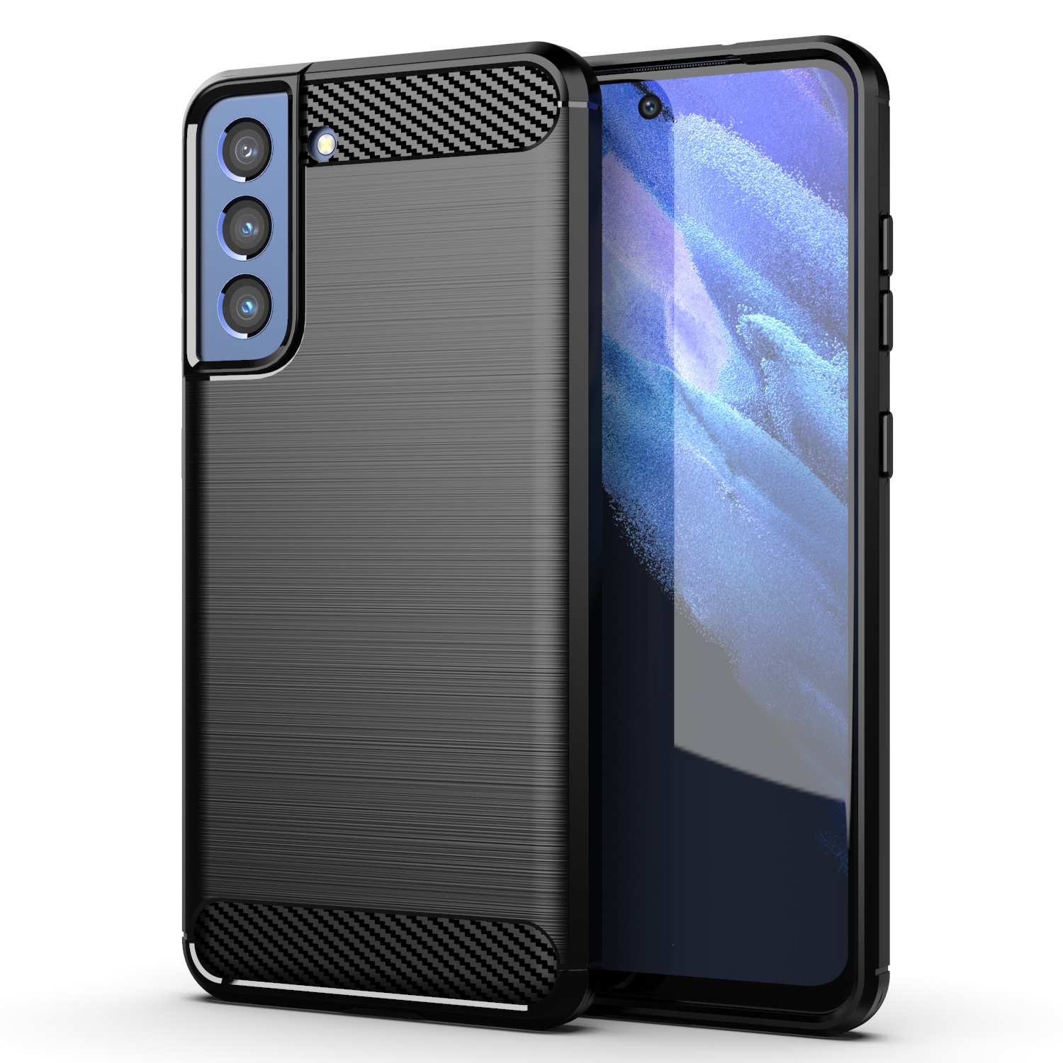 Мягкий чехол из ТПУ для телефона Samsung s21 FE, задняя крышка из углеродного волокна, чехол для мобильного телефона GALAXY S21 FE