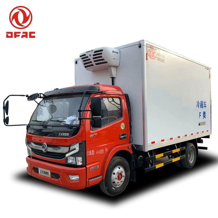 Dongfeng, 5,1 м, л.с., Холодильный фургон, 8 тонн, охлаждающая цепь, транспортное средство для доставки Охлажденного Мяса с крючком