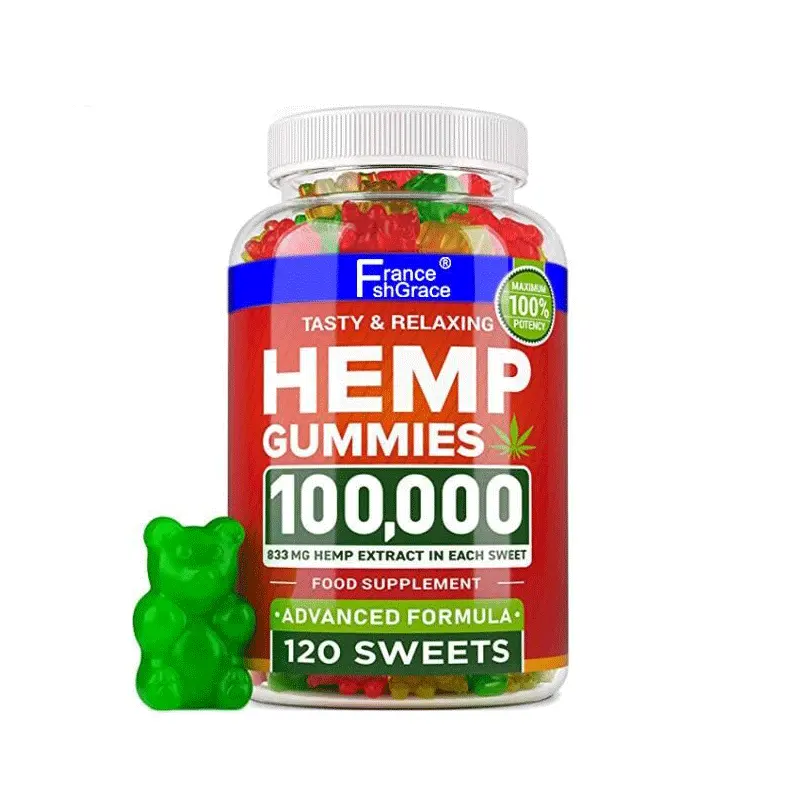 Free Sample Private Label Premium CBD Hemp Extract Gummies Bear Hemp Gummy for Pain Stress Relief