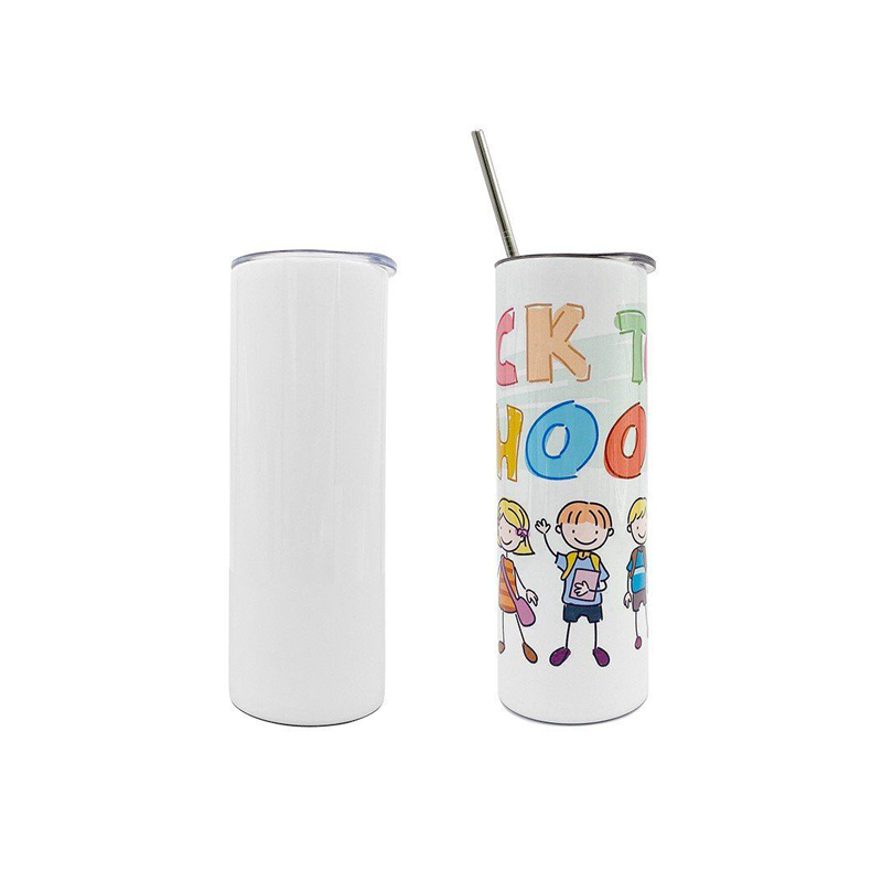 Hotselling Sublimation Blank Heat Press 20oz Stainless Steel Straight Tumbler with Stainless Steel Straw for Heat Transfer