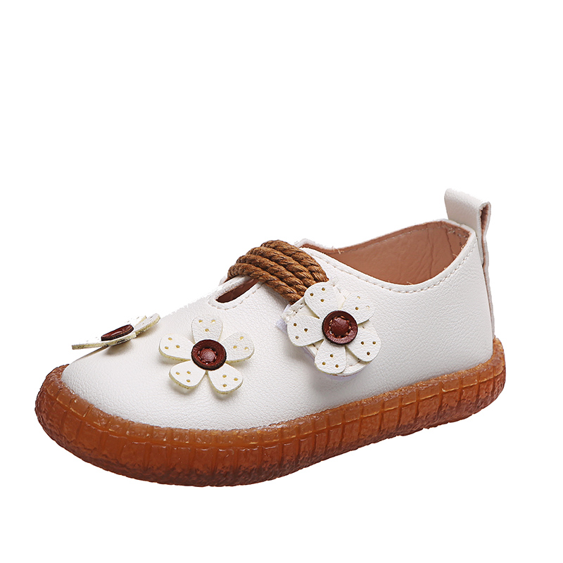 Factory Fashion Cute Girls Shoes Casual Flower Design Children Dress Leather baby Shoes