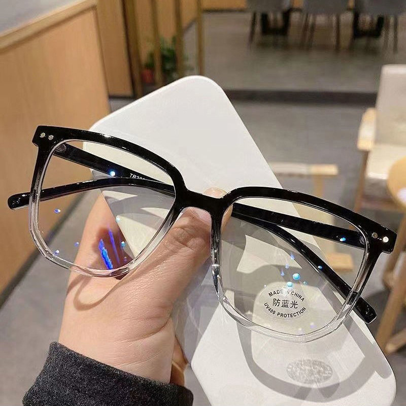 2025 Hot Selling Anti Radiation And Blue Light Blocking Glasses Frame Men Women Big Square Has Degree Of Myopia Computer Glasses