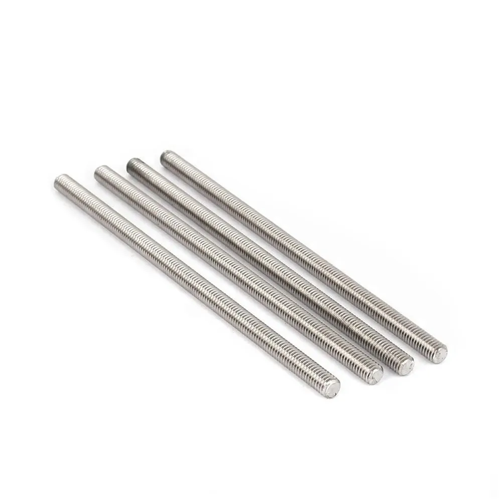 Acme threaded rod din 975 galvanized hollow threaded rod cnc double bolt m10 12mm 8mm unc A2 stainless steel m6 threaded inserts