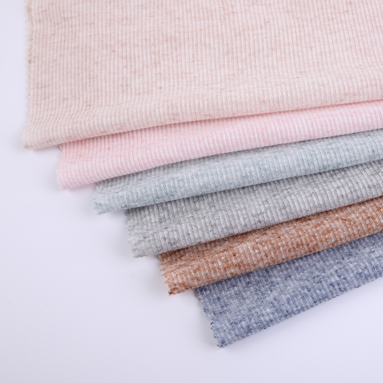 Comfortably Wearing High Quality 85%Polyester 15%Linen Rib Fabric Sweater Dress Winter Garment