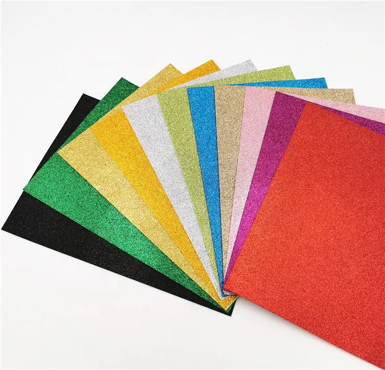 Ever Bright Manufacture wholesale Glitter EVA Foam Handicraft Sheets - Self-Adhesive - 8.5 x 11 Inches