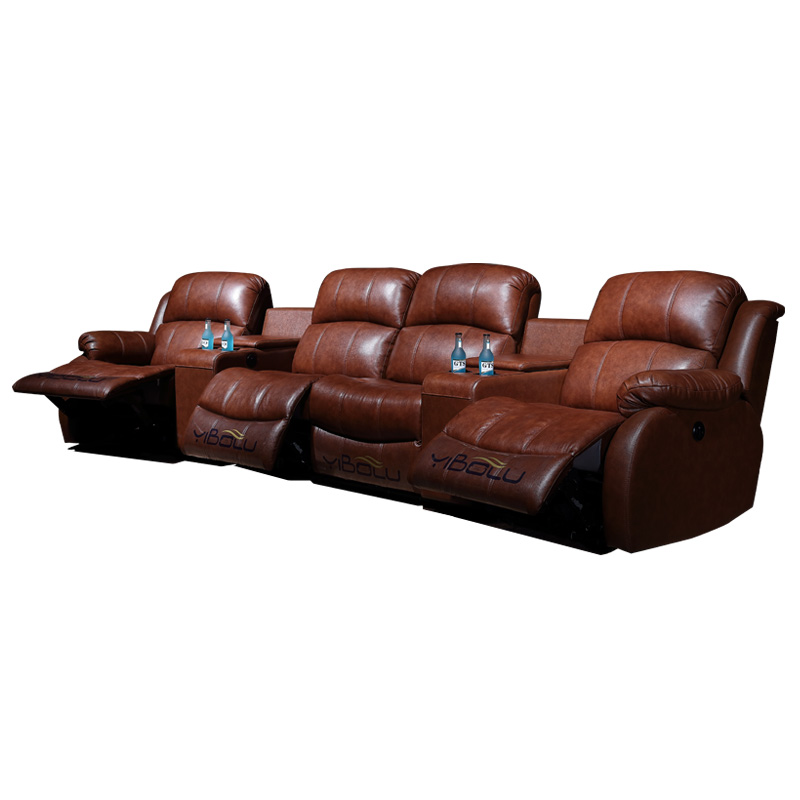 Beautiful Large 4D Home Cinema Seats Comfortable Cinema Chairs Special Effect Theater Cinema Seat for Sales Leather Movie Dof