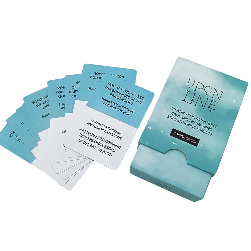 Manufacturer Eco-Friendly Material Creating Conversations Growing Testimonies Strengthening Families Custom Quiz Card Game