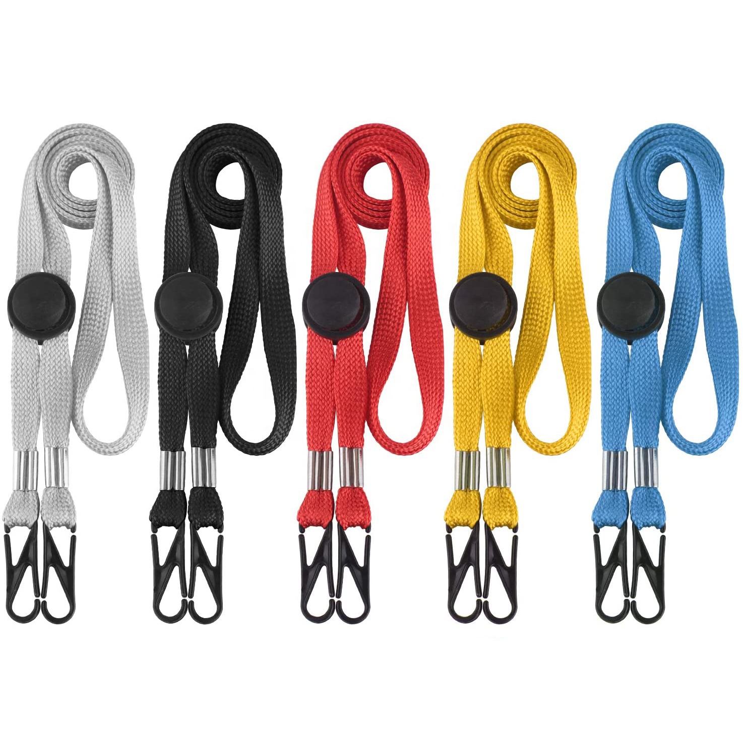 Adjustable Custom round woven braided cotton wrist strap lanyard for water bottle mini fan speaker Cell Phone camera