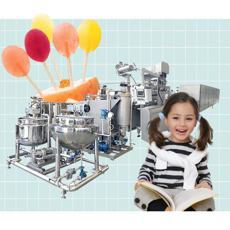 Chupa Chup Fruit Lollipop Candy Making Machine Hard Candy Making Machine Sticker Adding System for Lollipop Making