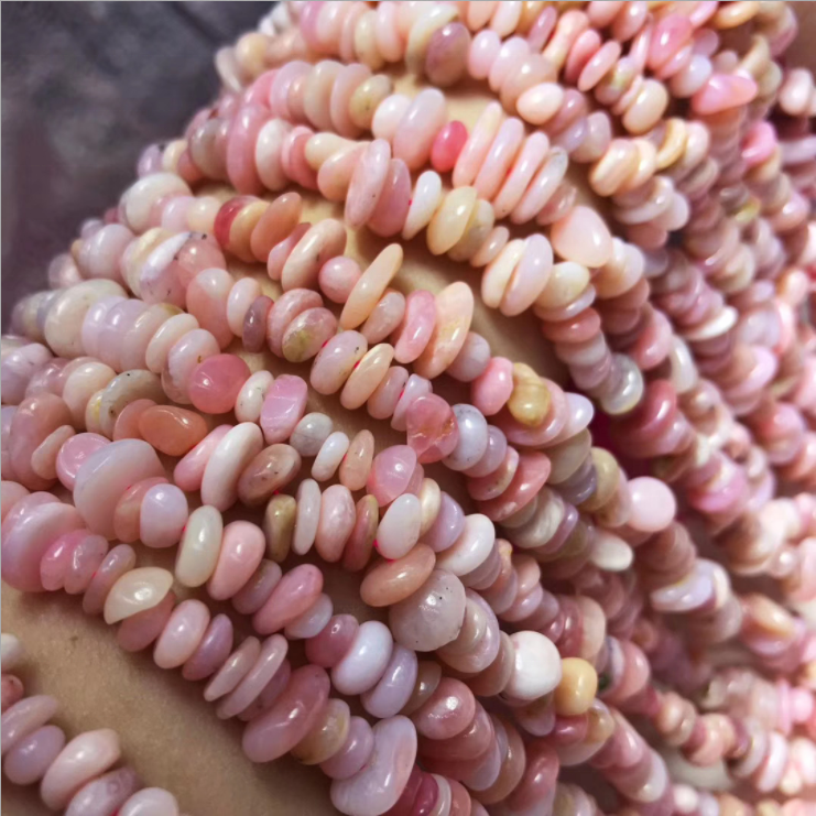 Raw Agate druzy Chips Beads Slice Gemstone pink opal chips beads strand supplies from Yiwu