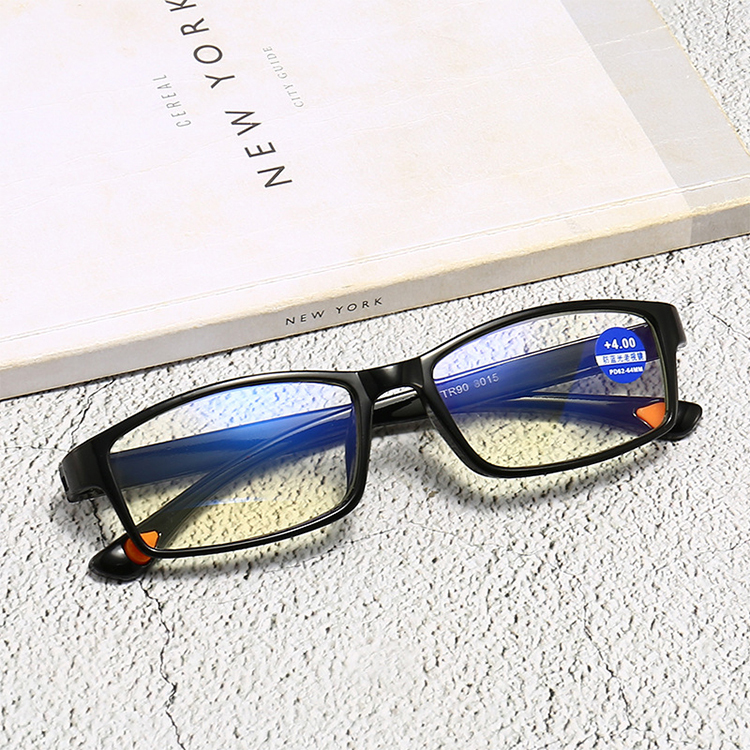 Vintage Black Square Presbyopic Eyeglasses Wholesale Anti Blue Light Reading Glasses Diopter +1.0 1.5 2.0