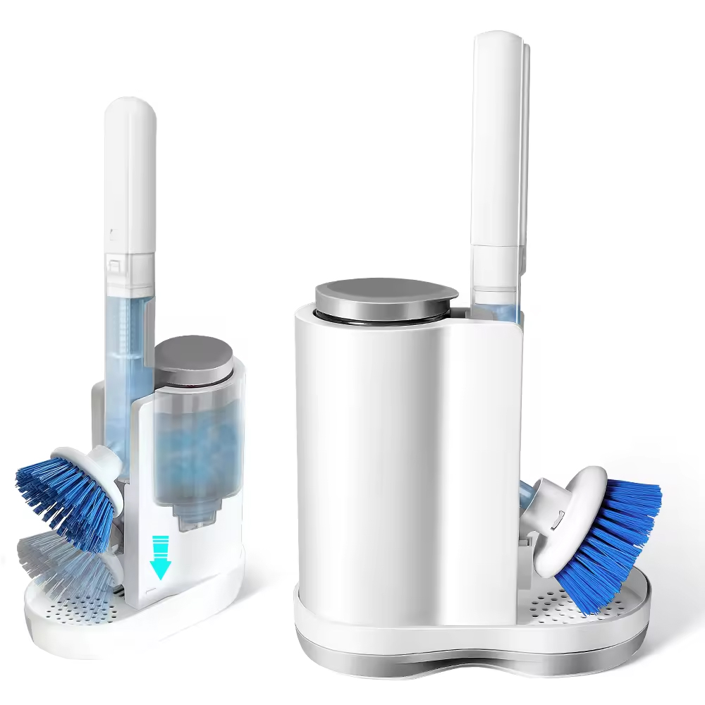 Masthome Smart Automatic Injection By Press Soap Dispensing Washing Brush Cleaning Brush Dish For Kitchen Cleaning
