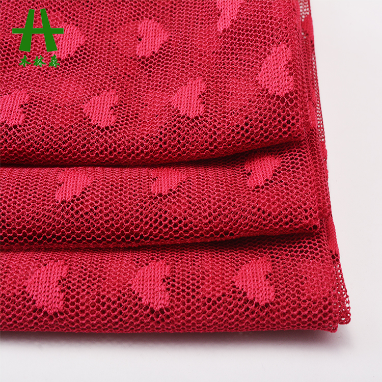 Mulinsen Textile 100% Polyester Knitted Jacquard Mesh Fabric for Cloths