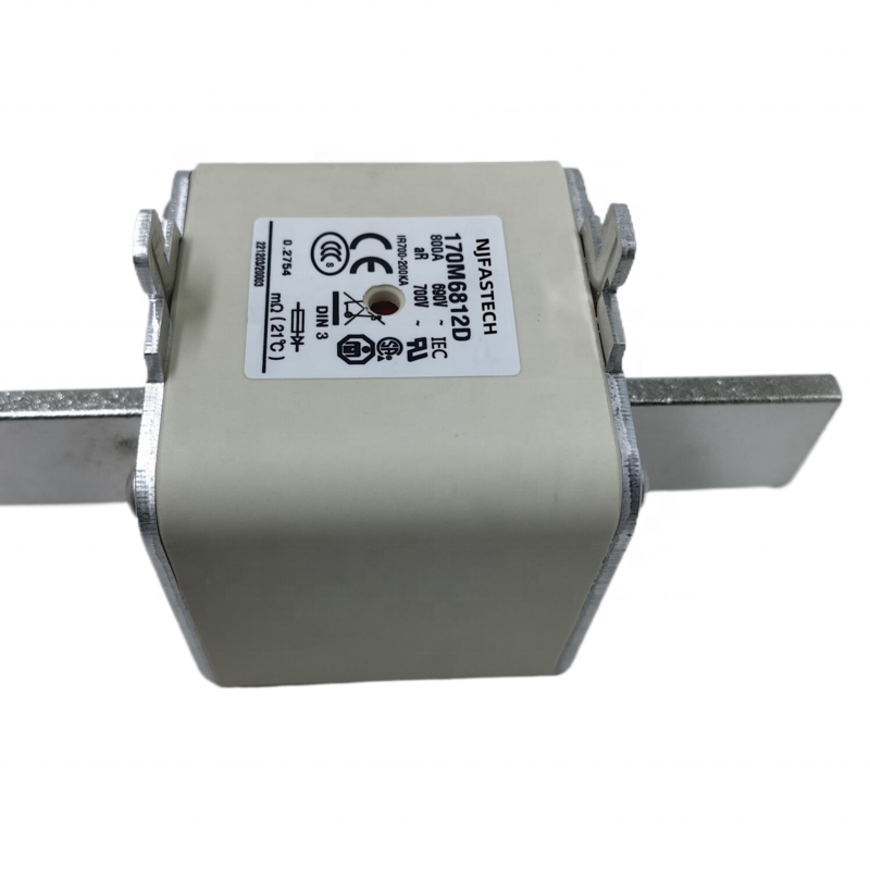 Fuse link 170M6812D 800A AC690V DIN 3 aR dual indicator high speed fuse