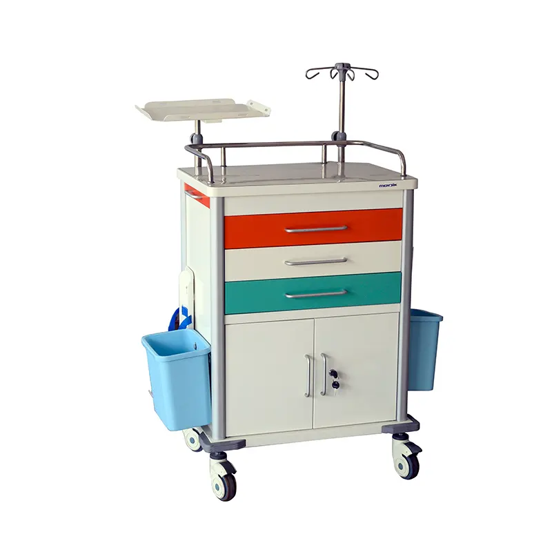 Factory Wholesale Emergency Stainless Steel Medical Treatment Trolley For Hospital