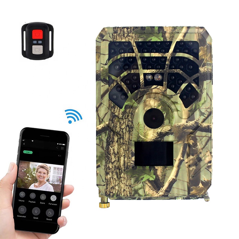 PR300 Wi-Fi камера для охоты ловушка 24MP 1296P APP поддержки, работающий от батареи наружные беспроводные дикой природы ловушка скаутская для фото и видео со светодиодами, Wi-Fi, Охотничья камера Wi-Fi 2021