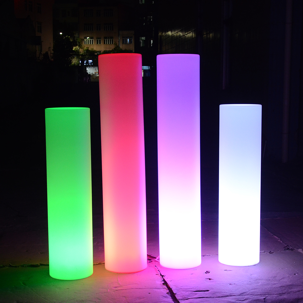 Led цилиндрическое напольное освещение наружное украшение для ресторана бара паба современный беспроводной портативный светодиодный настольный ночник лампа