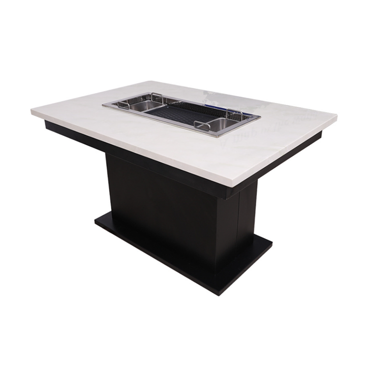 Ex-Factory Price Commercial Smokeless Hot Pot And Bbq Grill Table For Restaurant