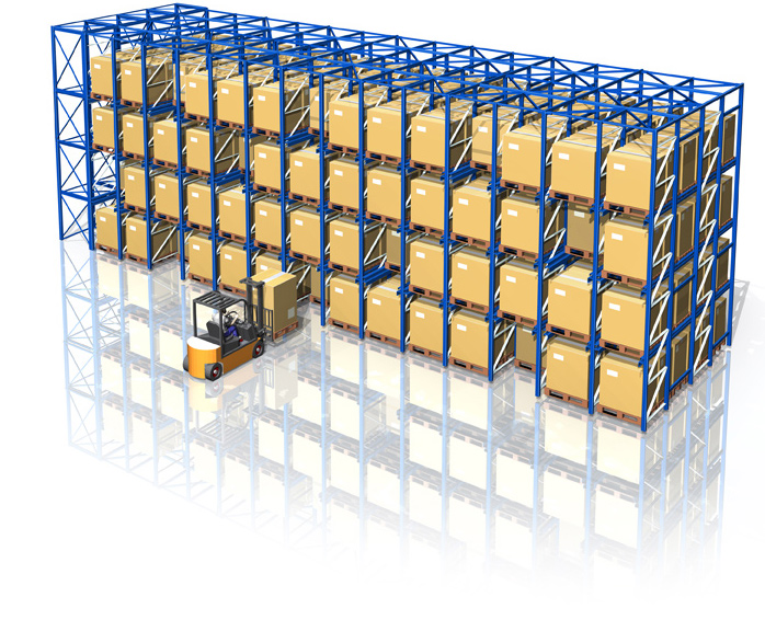 Industrial Pallet Storage Solution Drive In Style Racking System