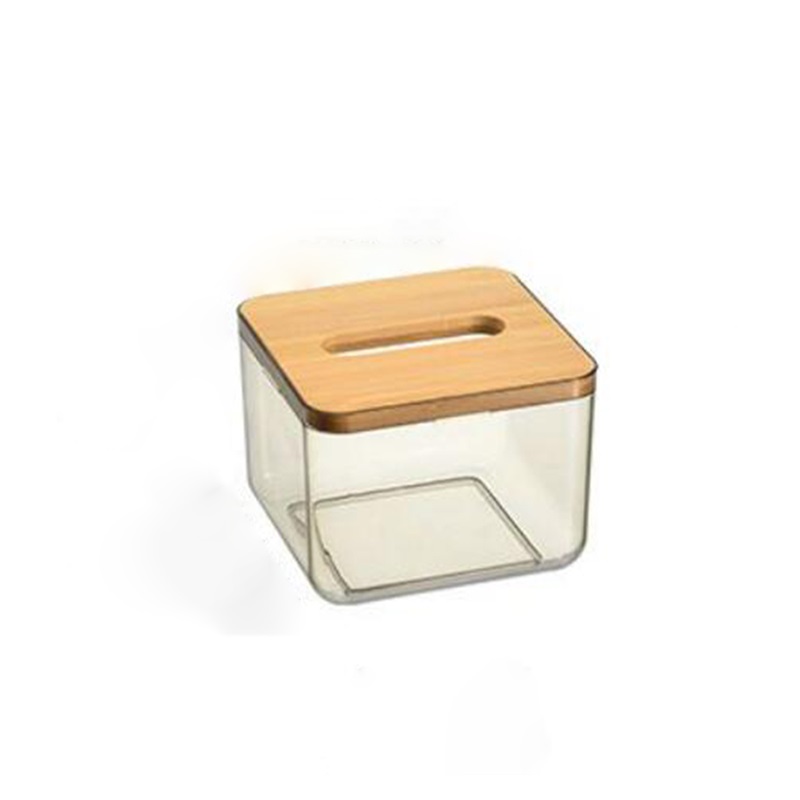 Natural living eco-friendly rectangular bamboo cover tissue box for wholesale