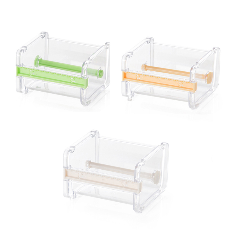 Mini clear cute convenient washi tape dispenser for small tape cutting