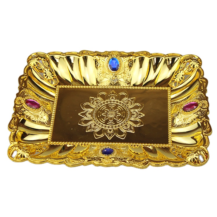factory supply Wholesale durable gold or silver plated fruit plate