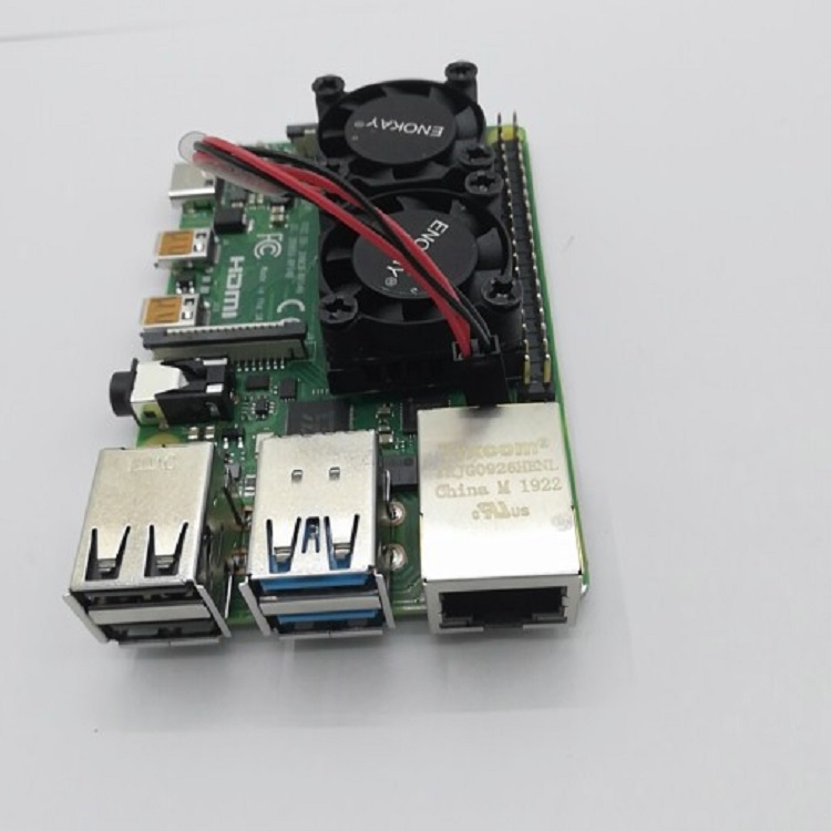 Радиатор кулер с двойным охлаждающим вентилятором для Raspberry Pi2 Pi3 Pi 4