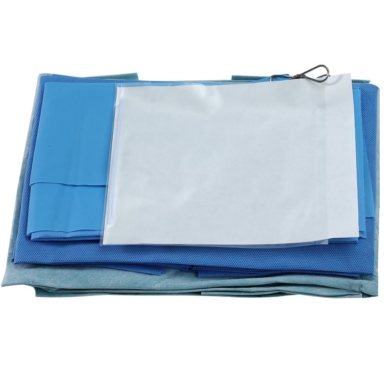 Good Quality SMS Nonwoven Fabric Disposable Surgical Eye Drape for Hospital Use