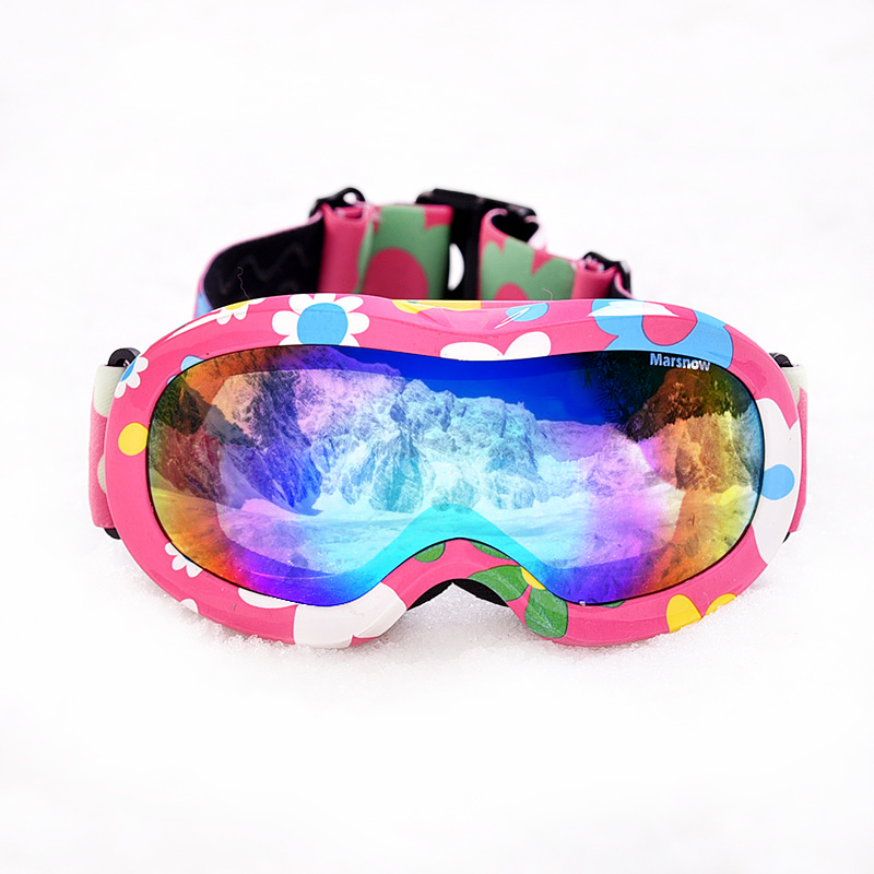 100% UV protection children's fashion ski goggles ski glasses PC lens children's ski goggles