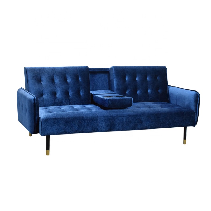 Modern and latest design soft and comfortable blue color foldable furniture Comfortable and soft sofa bed