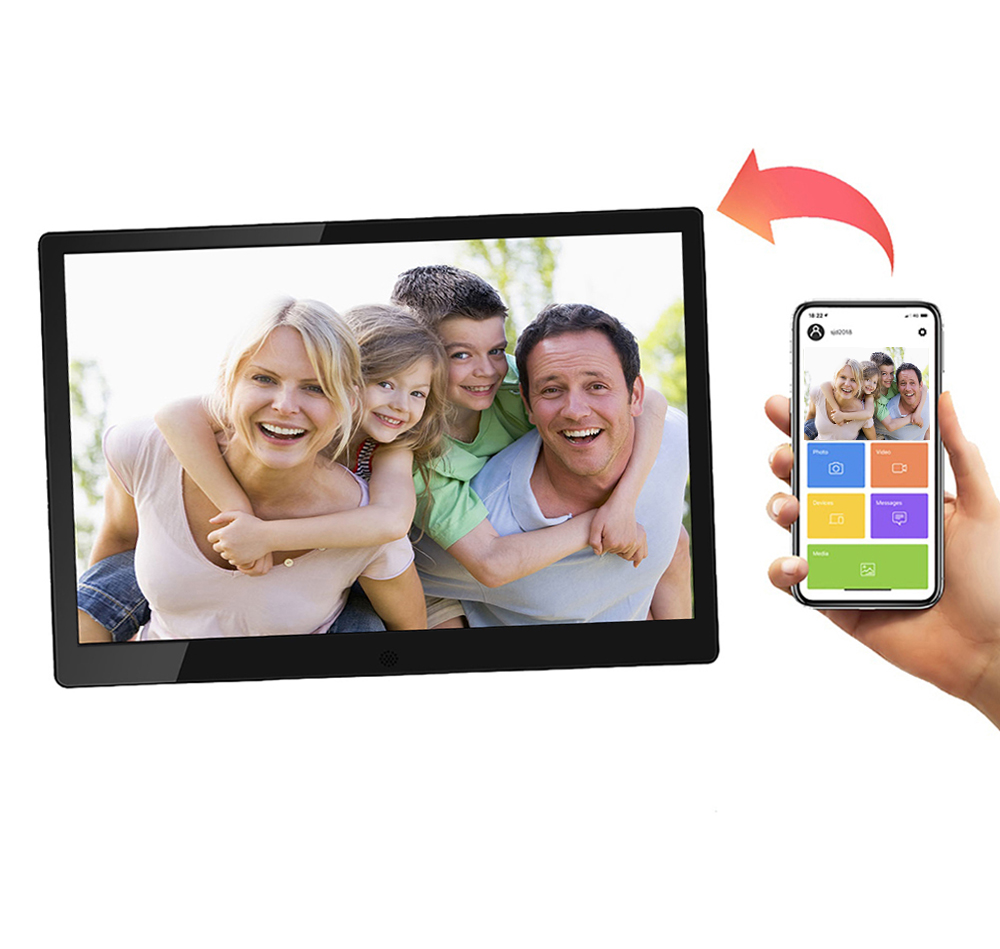 Дешевый светодиодный сенсорный экран 10 дюймов smart wifi фотоальбом фоторамка цифровой wifi Поддержка app ios