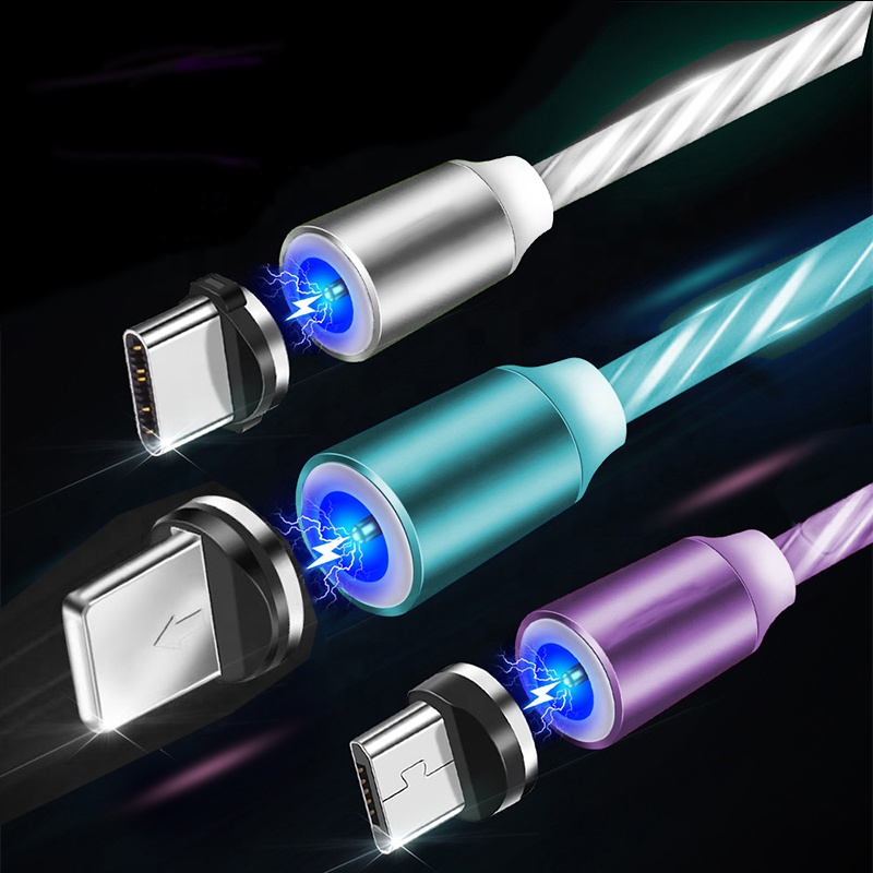 WIK-YT чехол для телефона с магнитным СВЕТОДИОДНЫЕ Светящиеся USB зарядное устройство USB кабель для передачи данных зарядный USB кабель для передачи данных для iPhone Android Samsung Huawei