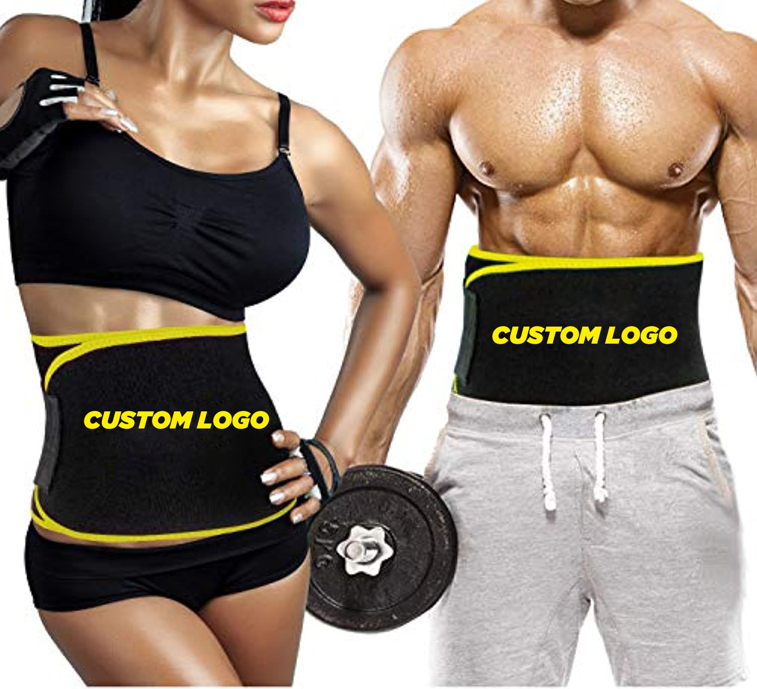 High Quality Custom Logo Sports Tummy Sauna Wrap Sweat Band Slimming Sweat Belt Waist Trimmer For Men Women